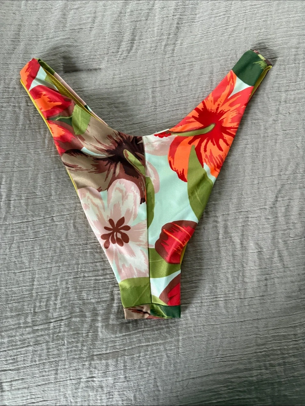 aerie Floral One-Piece Swimsuit in Red, Yellow, Green and Pink